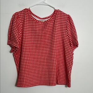 Red Gingham Women's Top
